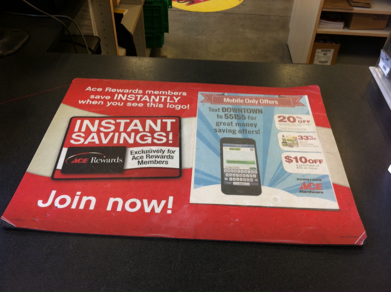 Counter Pad Mobile Loyalty Call To Action
