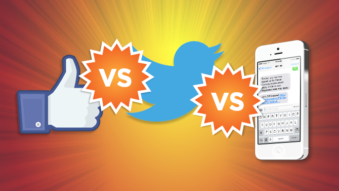 Value of Facebook like vs Twitter Follow vs SMS opt-in