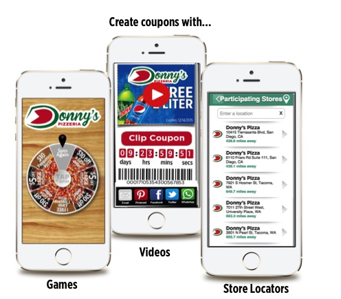 Mobile Coupons HTML5 Gamification Store Finder Video